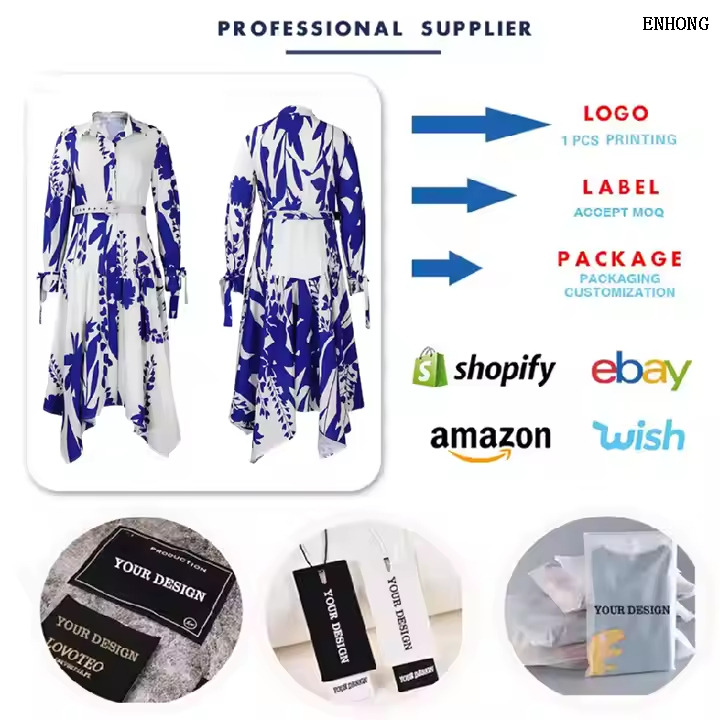 EH238 Women Printed Dress 