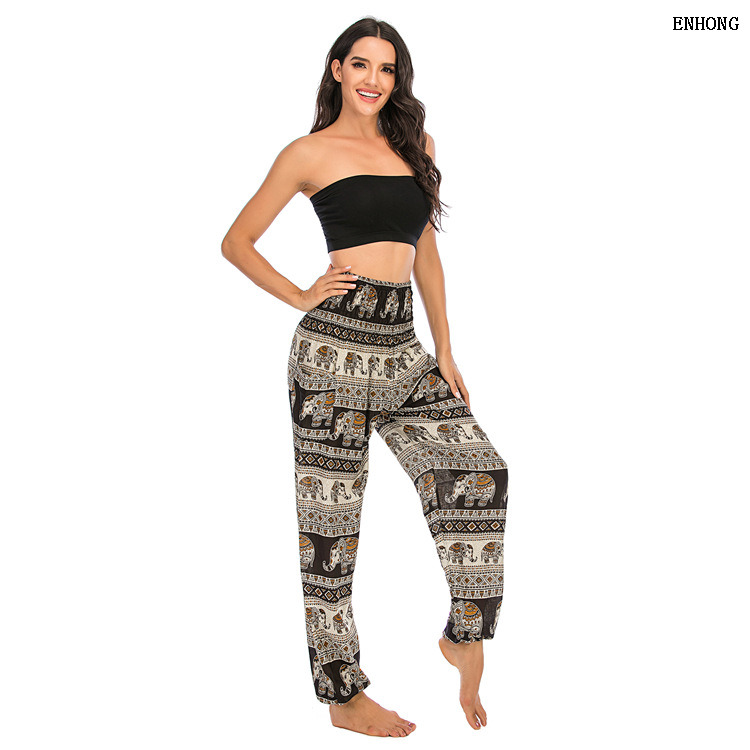 EH181 Women Printed Lantern Pants