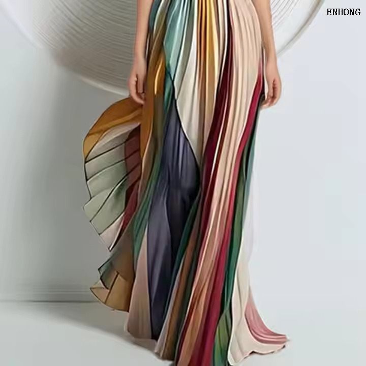 EH200 Women Rainbow Party Dress