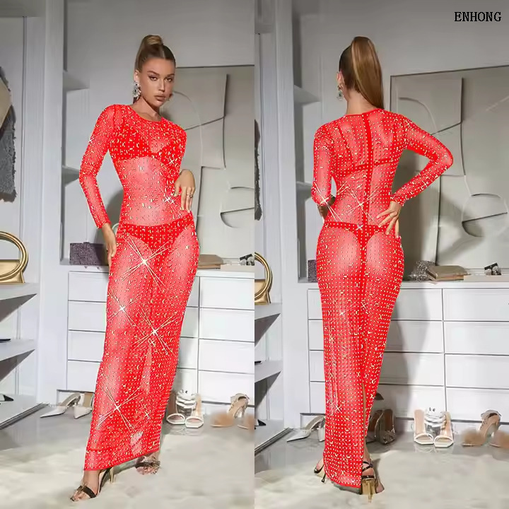EH226 Women See-through Dress