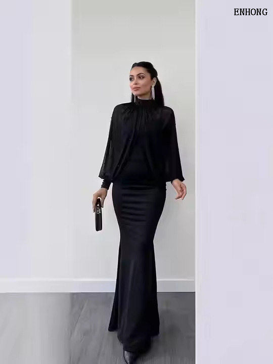 EH196 Women Chiffon Maxi Dress
