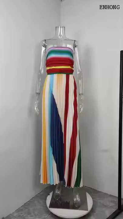 EH200 Women Rainbow Party Dress